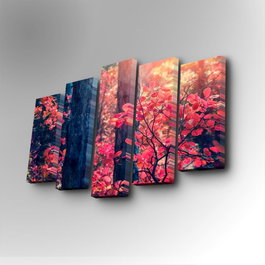 Wallity 5PUC-060 Cuadro Decorativo en Lienzo de 5 Piezas Multicolor